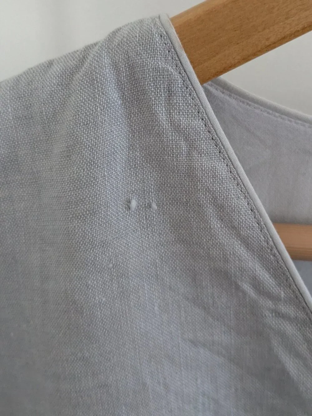 Organic Gray Linen POETRY Boxy Top Short Sleeve | Size 10 | Fully Lined - Picture 10 of 13